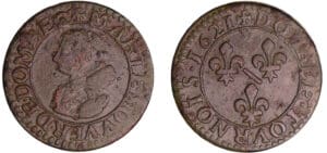 France - Dombes - Marie de Montpensier - Double tournois 1621 (Trévoux) France - Dombes - Marie de Montpensier - Double tournois 1621 (Trévoux)
