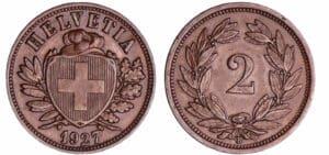 Suisse - 2 rappen 1927