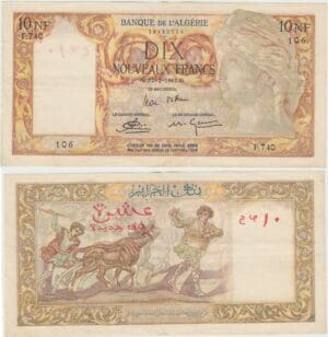 Algérie - Banque d'Algérie 10 nouveau francs 10-2-1961