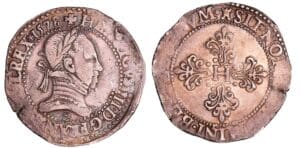 France - Henri III (1574-1589) - Franc au col plat - 1578 E (Tours)