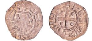 France - Picardie - Comté de Vermandois - Héribert III et Lothaire - Denier