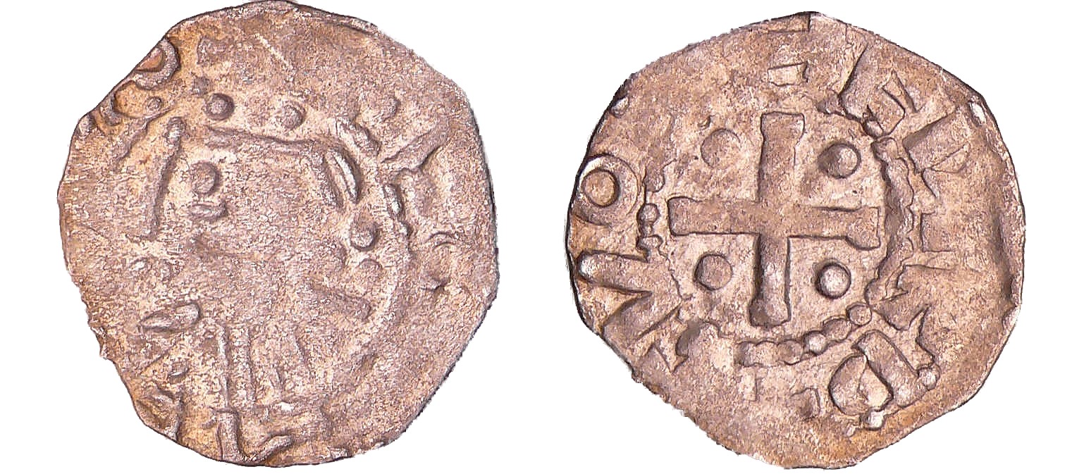 France - Picardie - Comté de Vermandois - Héribert III et Lothaire - Denier France - Picardie - Comté de Vermandois - Héribert III et Lothaire - Denier