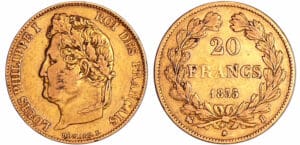 France - Louis-Philippe Ier (1830-1848) - 20 francs tête laurée 1835 B (Rouen)