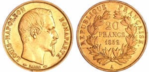 France - Louis Napoléon Bonaparte (1848-1852) - 20 francs 1852 A (Paris) France - Louis Napoléon Bonaparte (1848-1852) - 20 francs 1852 A (Paris)