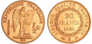 France - Troisième république (1871-1940) - 20 francs Génie 1891 A (Paris)