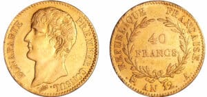 France - Bonaparte premier consul (1799-1804) - 40 francs An 12 A (Paris)