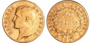 France - Napoléon 1er (1804-1814) - 40 francs calendrier grégorien 1806 A (Paris)