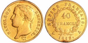France - Napoléon 1er (1804-1814) - 40 francs revers empire 1812 A (Paris) France - Napoléon 1er (1804-1814) - 40 francs revers empire 1812 A (Paris)