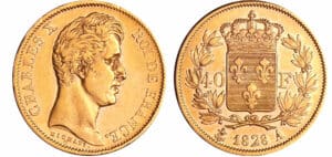 France - Charles X (1824-1830) - 40 francs 1er type 1828 A (Paris)