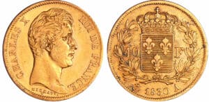 France - Charles X (1824-1830) - 40 francs 1er type 1830 A (Paris)