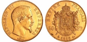 France - Napoléon III (1852-1870) - 50 francs tête nue 1858 A (Paris)