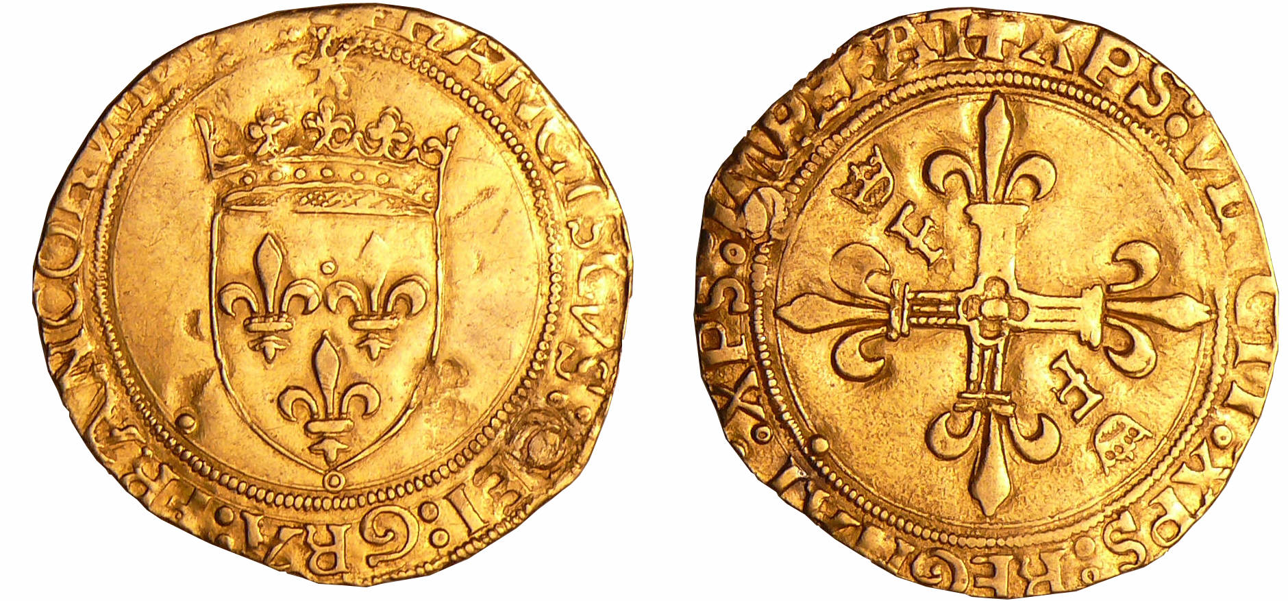 France - François 1er (1515-1547) - Ecu d'or au soleil - 2ème type - 23 janvier 1515 (Paris) France - François 1er (1515-1547) - Ecu d'or au soleil - 2ème type - 23 janvier 1515 (Paris)
