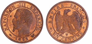 France - Napoléon III (1852-1870) - 1 centime tête nue 1853 W (Lille)