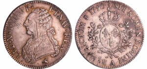 France - Louis XVI (1774-1792) - Ecu aux branches d’olivier - 1790 A (Paris) 1er sem France - Louis XVI (1774-1792) - Ecu aux branches d’olivier - 1790 A (Paris) 1er sem