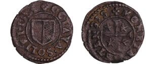 France - Les trois évêchés - Metz - Demi-Liard de billon 1584