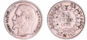 France - Louis Napoléon Bonaparte (1848-1852) - 50 centimes 1852 A (Paris) France - Louis Napoléon Bonaparte (1848-1852) - 50 centimes 1852 A (Paris)