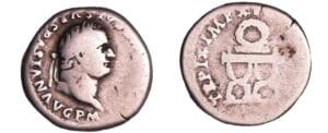Titus - Denier (80, Rome) - Chaise curule