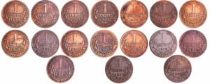 France - Troisième république (1871-1940) - 1 centime Dupuis lot de 17 monnaies dont 1900 et 1910