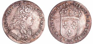 France - Louis XIV (1643-1715) - ¼ d'écu à la cravate, 2ème émission - 1679 N (Montpellier)