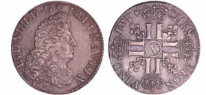 France - Louis XIV (1643-1715) - ½ écu aux 8 L, 1er type - 1690 X (Amiens)
