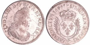 France - Louis XIV (1643-1715) - ½ écu aux palmes - 1694 BB (Strasbourg) flan réf