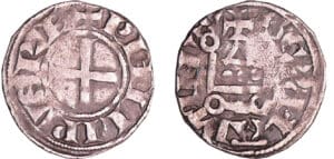 France - Philippe II  Auguste (1180-1223) - Denier de Saint-Martin de Tours
