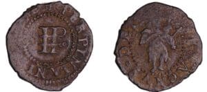France - Roussillon (Comté de) - Philippe II - Menut de cuivre (Perpignan) France - Roussillon (Comté de) - Philippe II - Menut de cuivre (Perpignan)