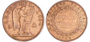 France - Convention (1792-1795) - Pièce d'essai au module de 2 sols 1793 France - Convention (1792-1795) - Pièce d'essai au module de 2 sols 1793