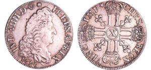 France - Louis XIV (1643-1715) - ½ écu aux 8 L, 1er type - 1690 X  (Amiens)