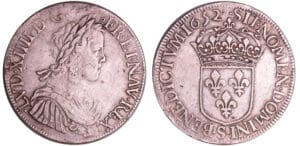 France - Louis XIV (1643-1715) - Ecu à la mèche longue - 1652 S (Troyes)