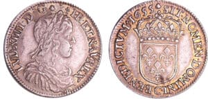 France - Louis XIV (1643-1715) - ½ écu à la mèche longue - 1655 C (Saint-Lô)