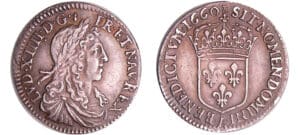 France - Louis XIV (1643-1715) - 1/12 d'écu au buste juvénile - 1660 A (Paris)