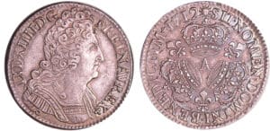 France - Louis XIV (1643-1715) - ½ écu aux 3 couronnes - 1712 A (Paris)