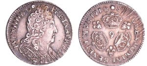 France - Louis XIV (1643-1715) - 1/10 d'écu aux 3 couronnes - 1710 9 (Rennes)
