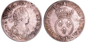 France - Louis XV (1715-1774) - Ecu vertugadin - A! flan réf France - Louis XV (1715-1774) - Ecu vertugadin - A! flan réf