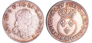 France - Louis XV (1715-1774) - 1/10 d'écu vertugadin - 1717 BB (Strasbourg) flan neuf France - Louis XV (1715-1774) - 1/10 d'écu vertugadin - 1717 BB (Strasbourg) flan neuf