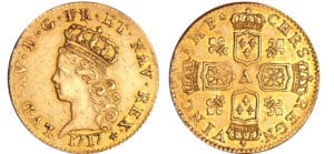 France - Louis XV (1715-1774) - ½ louis d’or de Noailles - 1717 A (Paris) France - Louis XV (1715-1774) - ½ louis d’or de Noailles - 1717 A (Paris)