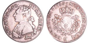 France - Louis XVI (1774-1792) - 1/5 d'écu aux branches d’olivier - 1786 R (Orléans) France - Louis XVI (1774-1792) - 1/5 d'écu aux branches d’olivier - 1786 R (Orléans)