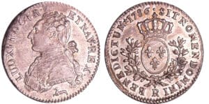 France - Louis XVI (1774-1792) - 1/5 d'écu aux branches d’olivier - 1786 R (Orléans) France - Louis XVI (1774-1792) - 1/5 d'écu aux branches d’olivier - 1786 R (Orléans)