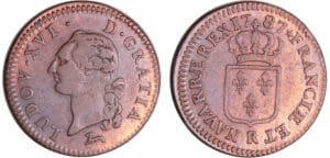France - Louis XVI (1774-1792) - Sol - 1787 R (Orléans) France - Louis XVI (1774-1792) - Sol - 1787 R (Orléans)