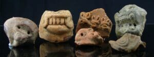 Précolombien - Lot de 6 fragments de têtes en terre cuite (Animaux) - 700 / 900 ap. J.-C. Précolombien - Lot de 6 fragments de têtes en terre cuite (Animaux) - 700 / 900 ap. J.-C.