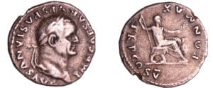 Vespasien - Denier - (74, Rome) - Vespasien assis