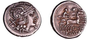 Furius Purpurio - Denier (169-159 av. J.-C.)
