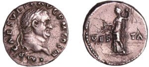 Vespasien - Denier (72, Rome) - Vesta