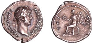 Hadrien - Denier (126, Rome) - Victoire
