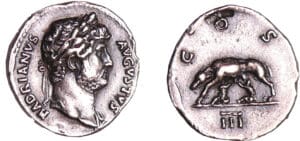 Hadrien - Denier (125, Rome) - La Louve