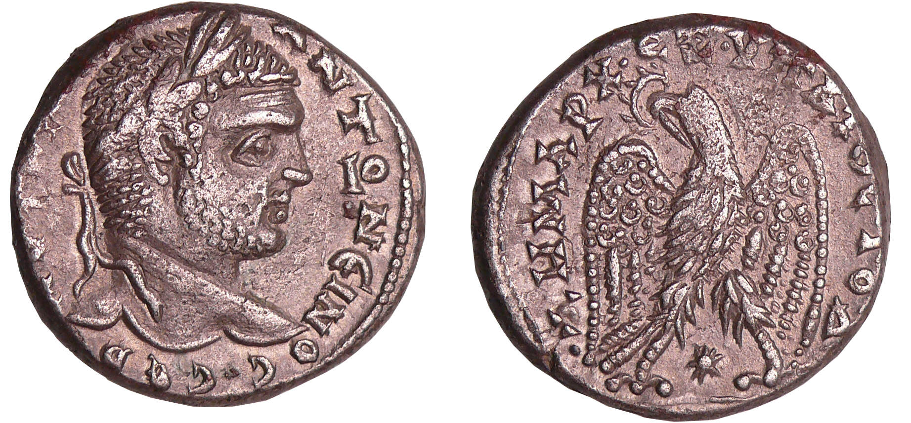 Caracalla - Tétradrachme (215-217, Syrie, Séleucie et Piérie - Antioche) - Aigle Caracalla - Tétradrachme (215-217, Syrie, Séleucie et Piérie - Antioche) - Aigle
