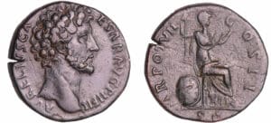 Marc Aurèle - Sesterce (153, Rome) - Pallas Marc Aurèle - Sesterce (153, Rome) - Pallas