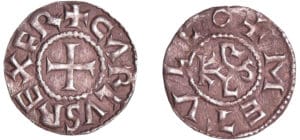 France - Charlemagne (768-814) ou Charles II (840-877) - Denier (Melle) France - Charlemagne (768-814) ou Charles II (840-877) - Denier (Melle)