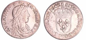 France - Louis XIV (1643-1715) - 1/12 d'écu au buste juvénile - 1662 D (Lyon
